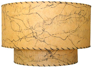 photo of a fiberglass lampshade in the retro modern style