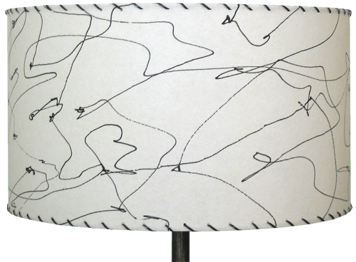 photo of a midcentury/modern 18 inch drum lampshade