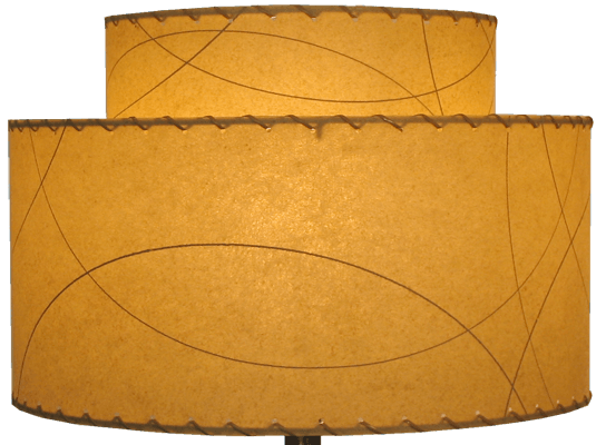 2-tier fiberglass lampshade