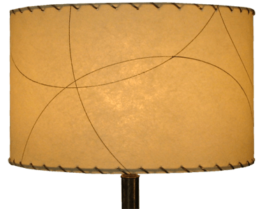 image of large 15" diameter drum shade in the contemporary/vintage style