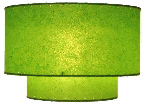 mid century lighting: lime green lamp shade
