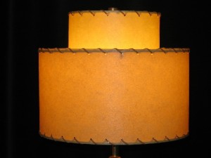 small retro fiberglass lampshade