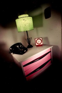 image of vintage lamp with retro shade