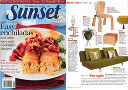 Meteor in Sunset Magazine Meteor LIghts lampshade in Sunset Magazine