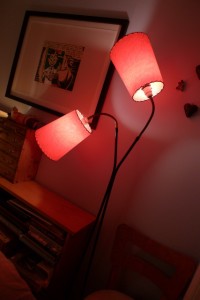 picture of red cone lamp shades