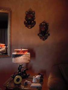 vintage panther lamp