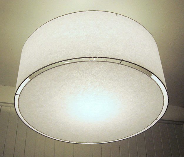 36" diameter pendant drum shade lamp