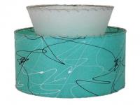 image of aqua 1950s fiberglass lampshade